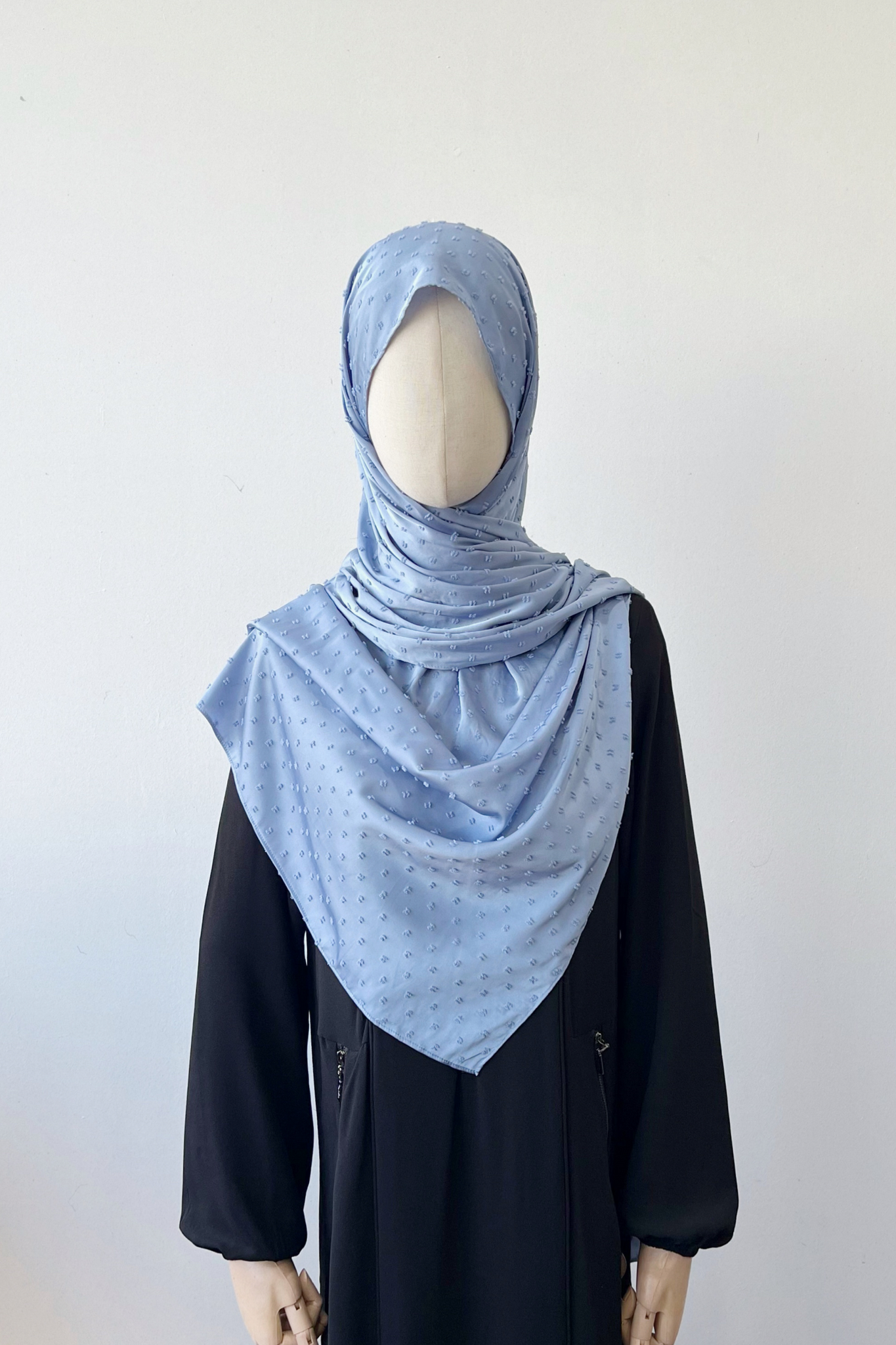 Arriana Pompom Shawl- 12 LIGHT BLUE