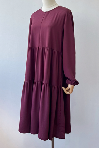 Dalila Sheer Tunic- MAROON