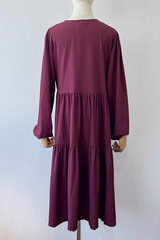 Dalila Sheer Tunic- MAROON