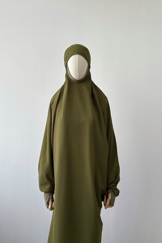 French Khimar- OLIVE GREEN