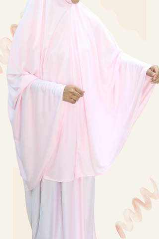 Telekung Hajar- LIGHT PINK