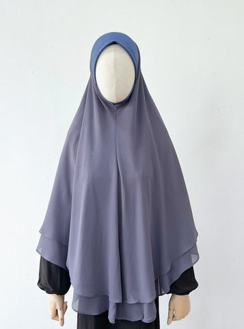 Fathiyah Khimar- STEEL BLUE