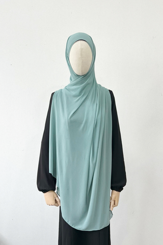 Maxi Chiffon Shawl- 41 LIGHT TURQUOISE