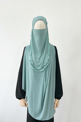 Maxi Chiffon Shawl- 41 LIGHT TURQUOISE