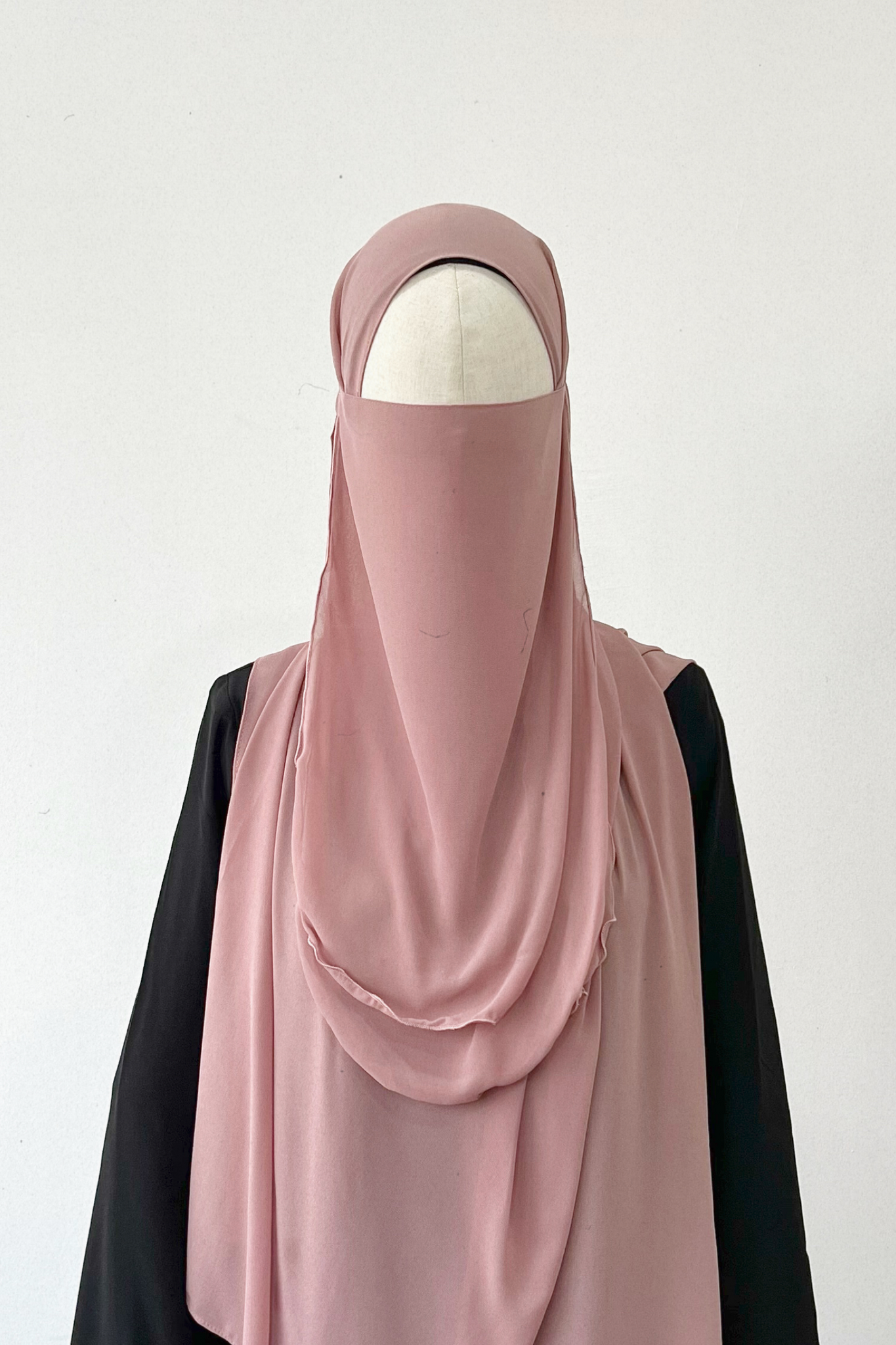 Half Niqab (Tie-Back)- 46 BLUSH PINK