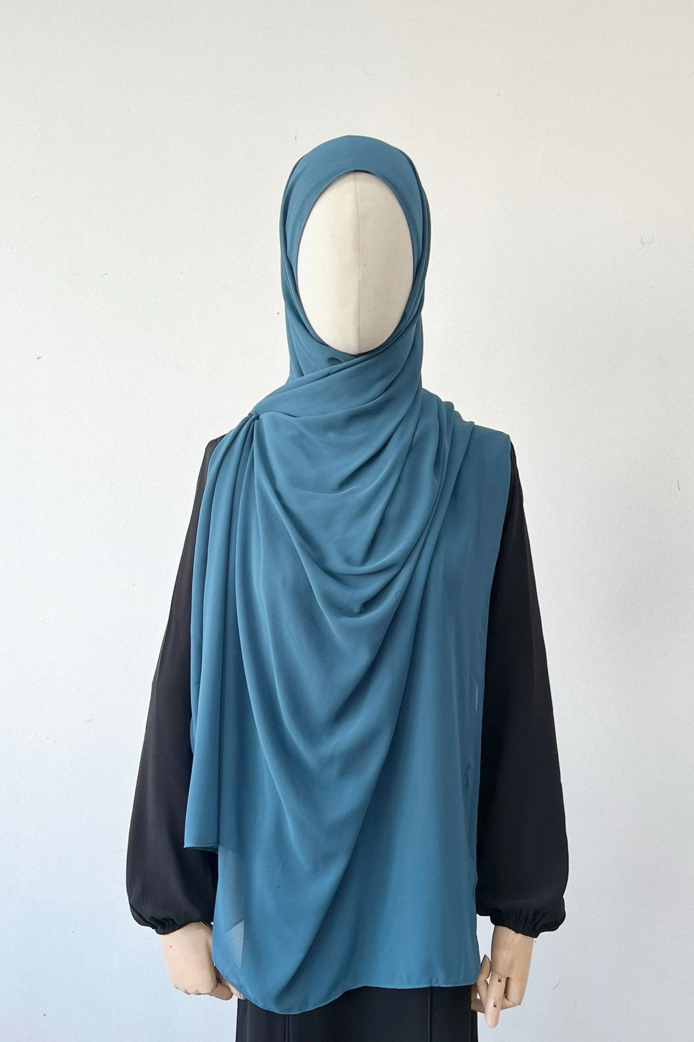 Maxi Chiffon Shawl- 82 DARK TURQUOISE