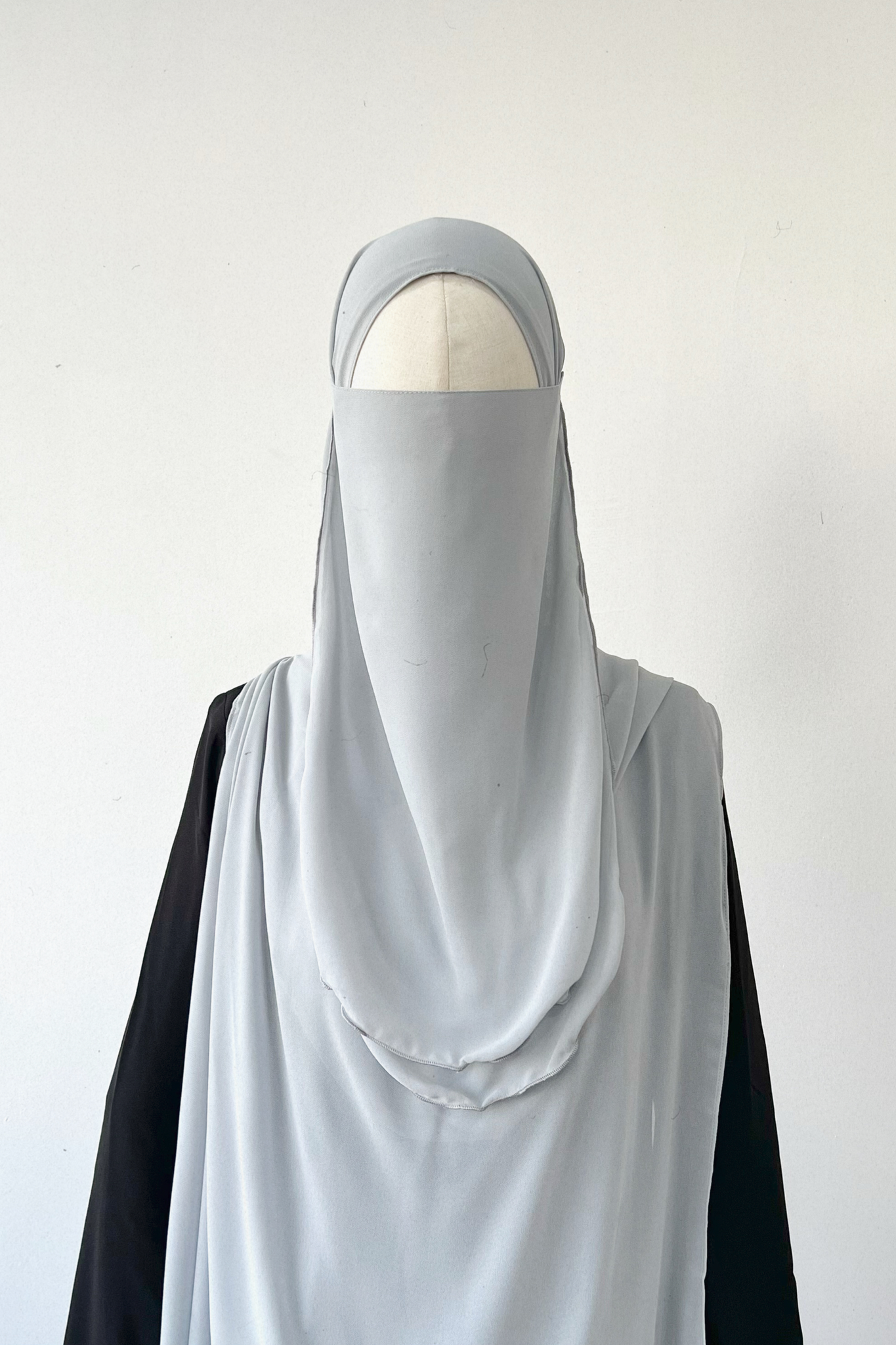 Half Niqab (Tie-Back)- 40 SILVER GREY